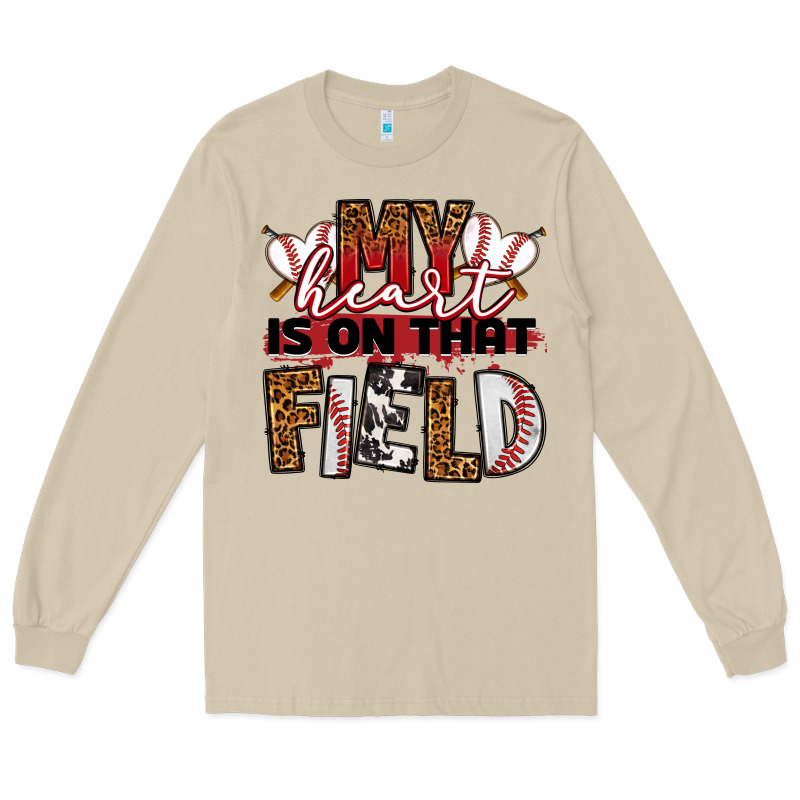 My Heart Is On That Field Baseball Long Sleeve Tee by RanaPortraitStore | Teevron