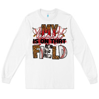 White my heart is on that field baseball Long Sleeve Tee - RanaPortraitStore