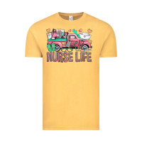 Vintage Mustard Nurse Life Truck Vintage Tee - BundleAndBundleShop