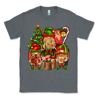 Charcoal Heather Christmas Elf Truck Classic Tee - BundleAndBundleShop