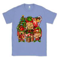 Colony Blue Christmas Elf Truck Classic Tee - BundleAndBundleShop