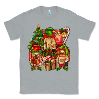 Heather Grey Christmas Elf Truck Classic Tee - BundleAndBundleShop