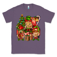 Lavender Christmas Elf Truck Classic Tee - BundleAndBundleShop