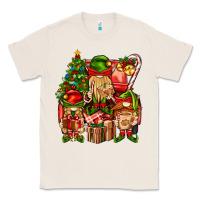 Natural Christmas Elf Truck Classic Tee - BundleAndBundleShop