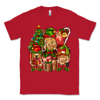 Red Christmas Elf Truck Classic Tee - BundleAndBundleShop