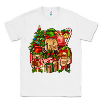 White Christmas Elf Truck Classic Tee - BundleAndBundleShop