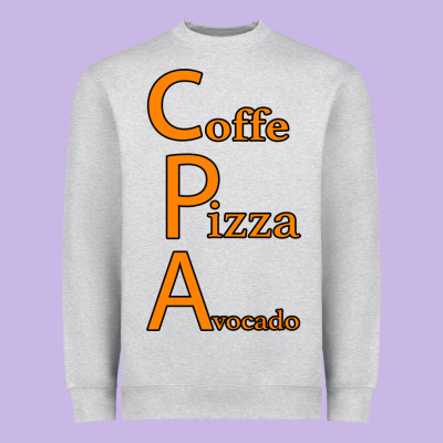 Coffe Pizza Avocado Heavyweight Sweatshirt Designed By Bettercallsaul