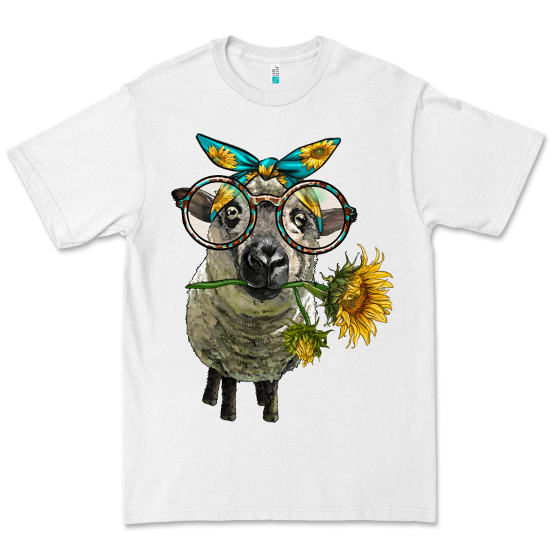 Cute Hempshire Sheep With Eyeglasses Premium Tee by LillyAllenDesigns | Teevron