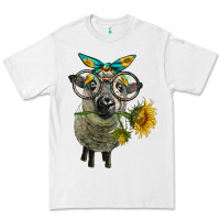 White cute hempshire sheep with eyeglasses Premium Tee - LillyAllenDesigns