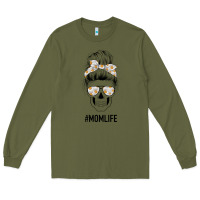 Army Green Daisy Mom Skull Long Sleeve Tee - Bettercallsaul