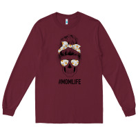 Burgundy Daisy Mom Skull Long Sleeve Tee - Bettercallsaul