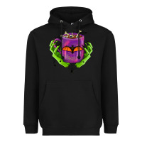 Black Halloween Coffee Cup With Hands Heavyweight Hoodie - FaDigitalArtStudio