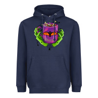 Navy Halloween Coffee Cup With Hands Heavyweight Hoodie - FaDigitalArtStudio