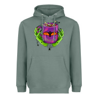Sage Halloween Coffee Cup With Hands Heavyweight Hoodie - FaDigitalArtStudio