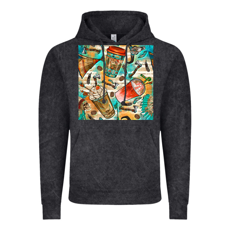 Western Indian Coffee Cups With Aztec Seamless Pattern Bbs Vintage Hoodie by BundleAndBundleShop | Teevron
