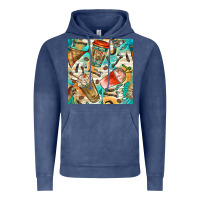 Vintage Denim western indian coffee cups with aztec seamless pattern bbs Vintage Hoodie - BundleAndBundleShop