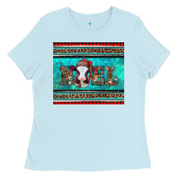 Baby Blue western christmas baby cow noel tumbler Ladies Tee - Jasminsmagicworld