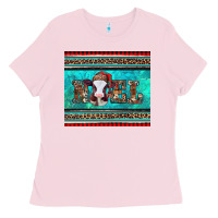 Bubblegum Pink western christmas baby cow noel tumbler Ladies Tee - Jasminsmagicworld