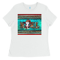 White western christmas baby cow noel tumbler Ladies Tee - Jasminsmagicworld