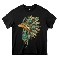 Black indian leopard headdress blue Heavy Core Tee - BarkalooDesign
