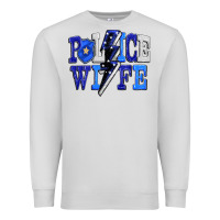 Dove Grey Police wife Premium Sweatshirt - FaDigitalArtStudio