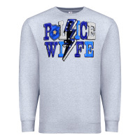 Heather Grey Police wife Premium Sweatshirt - FaDigitalArtStudio