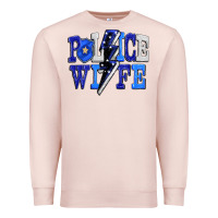Pale Pink Police wife Premium Sweatshirt - FaDigitalArtStudio