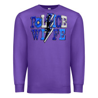 Purple Police wife Premium Sweatshirt - FaDigitalArtStudio