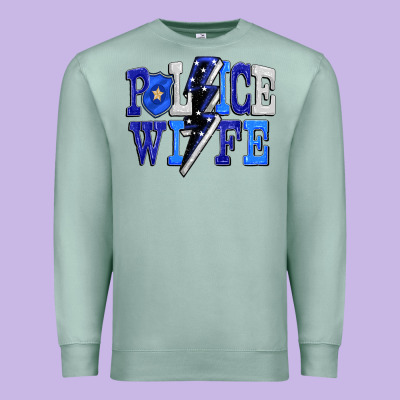 Police Wife Premium Sweatshirt Designed By Fadigitalartstudio