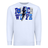 White Police wife Premium Sweatshirt - FaDigitalArtStudio