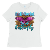 Western Anti-social Butterfly Ladies Tee | Teevron