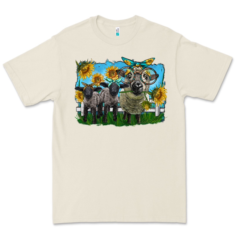 Cute Hempshire Sheep Family Premium Tee by LillyAllenDesigns | Teevron