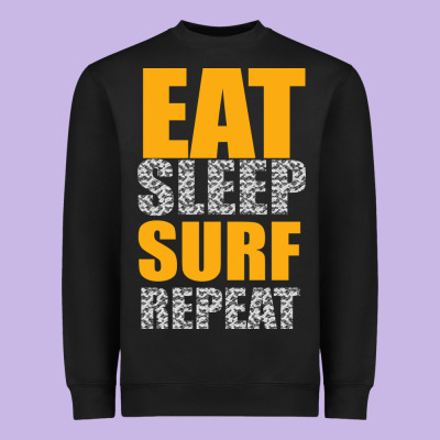 Eat Sleep Surf Repeat Heavyweight Sweatshirt Designed By Bettercallsaul