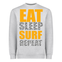 Heather Grey eat sleep surf repeat Heavyweight Sweatshirt - Bettercallsaul