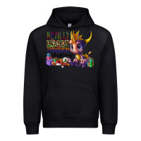 Black real dragon through christmas Urban Hoodie - CowhideDigitalArt