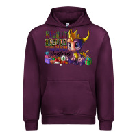 Mauve Wine real dragon through christmas Urban Hoodie - CowhideDigitalArt