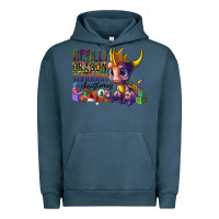 Pigment Midnight Navy real dragon through christmas Urban Hoodie - CowhideDigitalArt