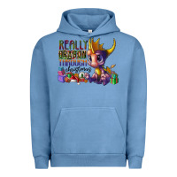 Pigment Pebble Blue real dragon through christmas Urban Hoodie - CowhideDigitalArt