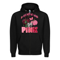 Black in october we wear pink Zipper Hoodie - CowGirlArtShop