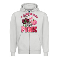 Dove Grey in october we wear pink Zipper Hoodie - CowGirlArtShop