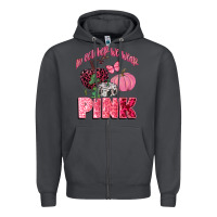 Smoke in october we wear pink Zipper Hoodie - CowGirlArtShop
