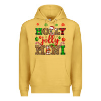 Antique Gold holly jolly mini Premium Hoodie - OliviaCreatesArt