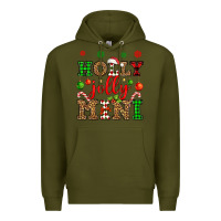 Army Green holly jolly mini Premium Hoodie - OliviaCreatesArt
