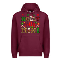Burgundy holly jolly mini Premium Hoodie - OliviaCreatesArt