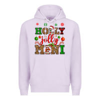 Lilac holly jolly mini Premium Hoodie - OliviaCreatesArt