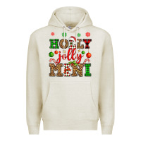 Oatmeal Heather holly jolly mini Premium Hoodie - OliviaCreatesArt