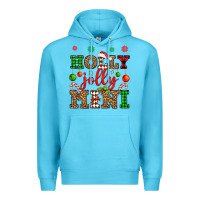 Ocean Blue holly jolly mini Premium Hoodie - OliviaCreatesArt