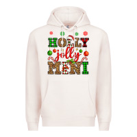 Pale Pink holly jolly mini Premium Hoodie - OliviaCreatesArt