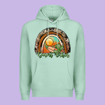 Desert Vibes Rainbow Premium Hoodie Designed By Jahusdesignshop