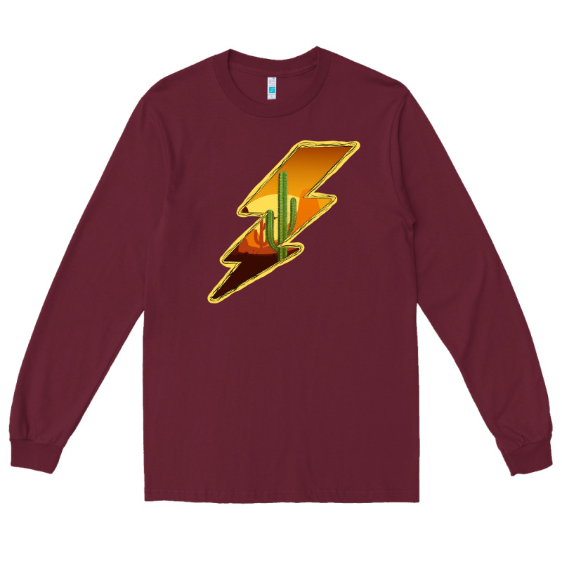 Cactus Sunset Lightning Long Sleeve Tee by Bettercallsaul | Teevron